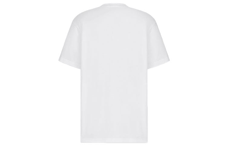 Men's DIOR x KENNY SCHARF Crossover FW21 Knit Material Short Sleeve White 193J649A0677-C085