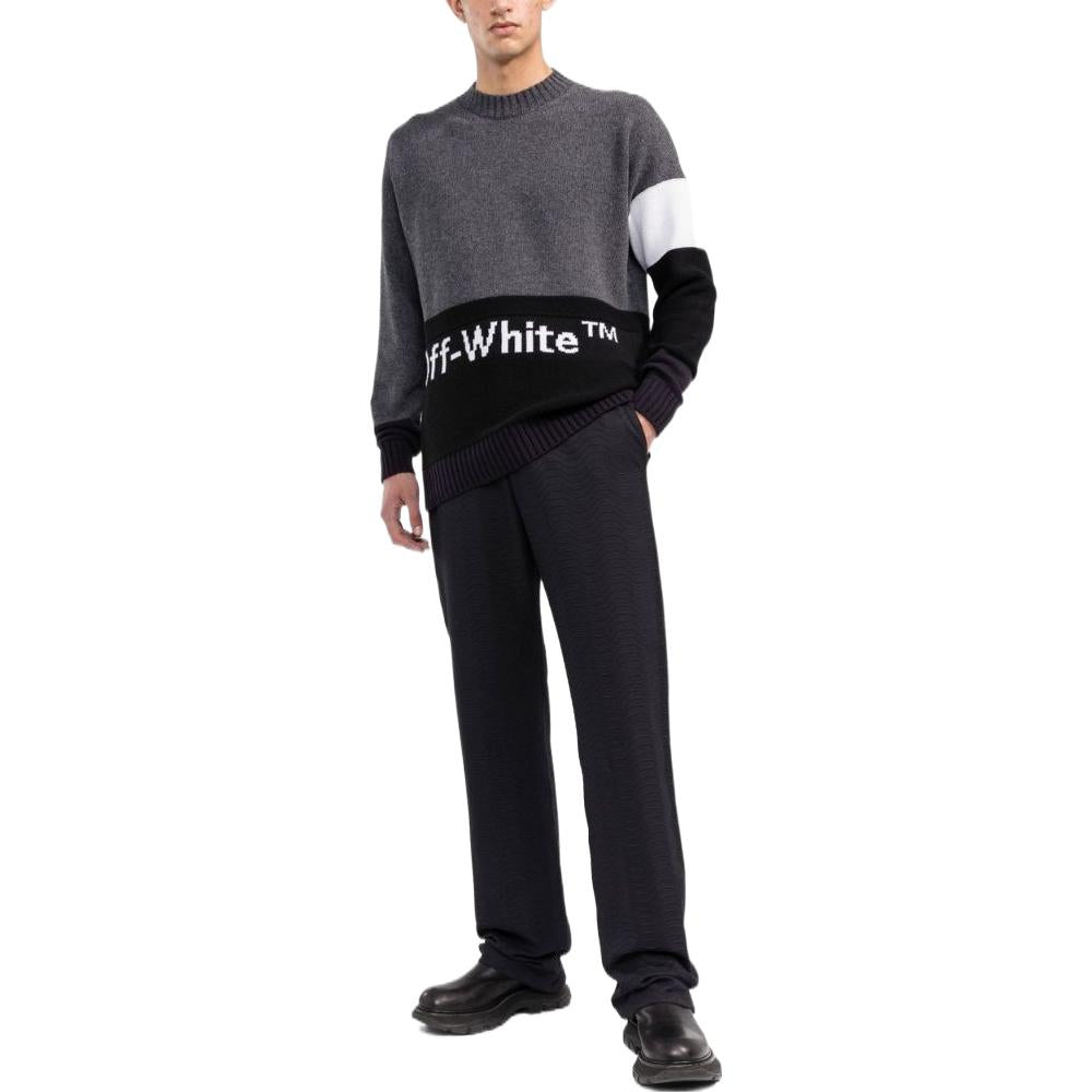 Off-White Color Block Off Crewneck OMHE048C99KNI001070