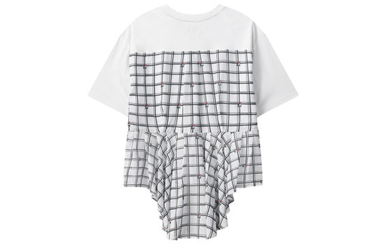 (WMNS) FILA x MIHARA Short Sleeve White Splicing F71W038109F-WT
