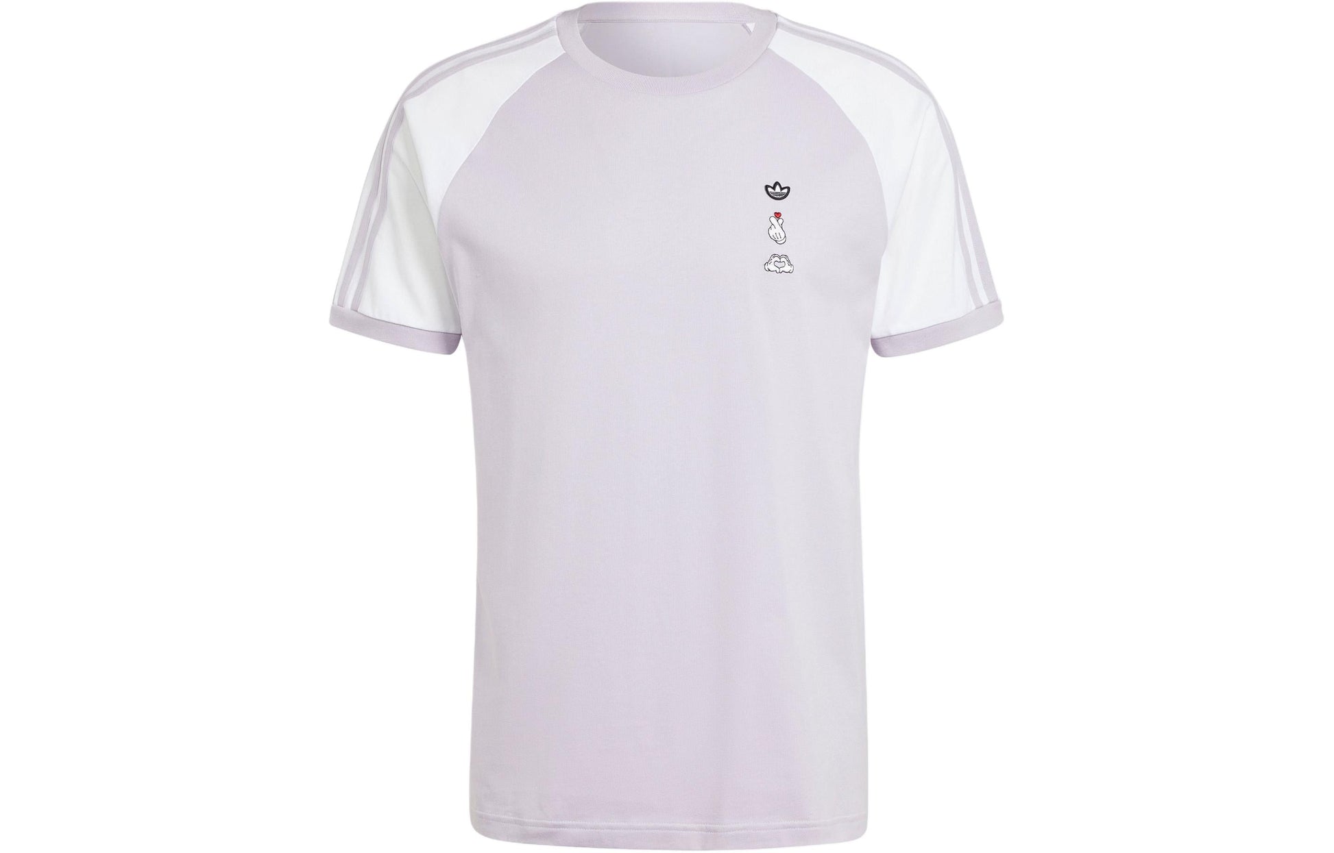 adidas Mickey Mouse x Originals 3-Stripes Tee Asia Sizing 'Purple' IY2271