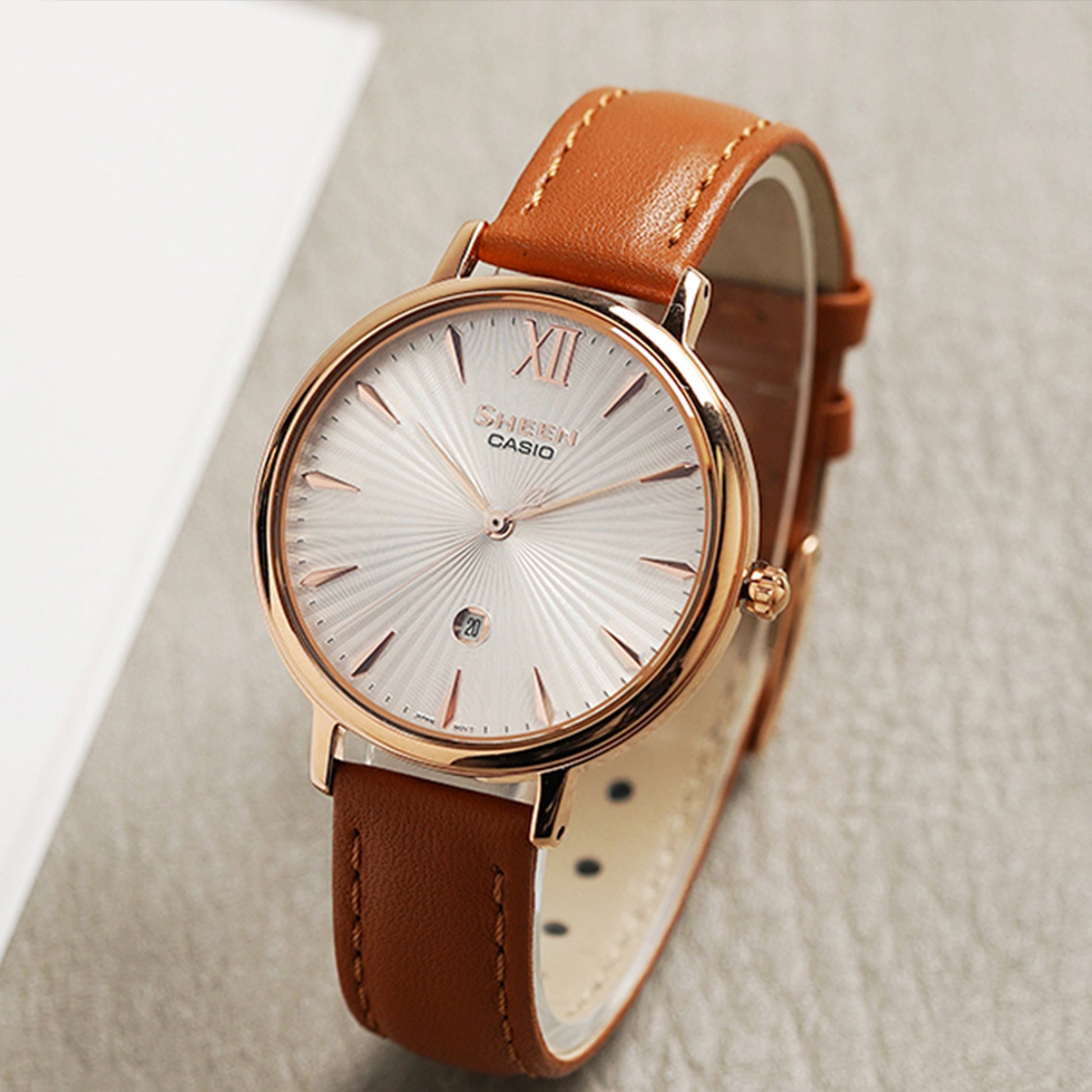 Casio Sheen Analog Watch 'Brown Gold' SHE-4534PGL-7AUPR
