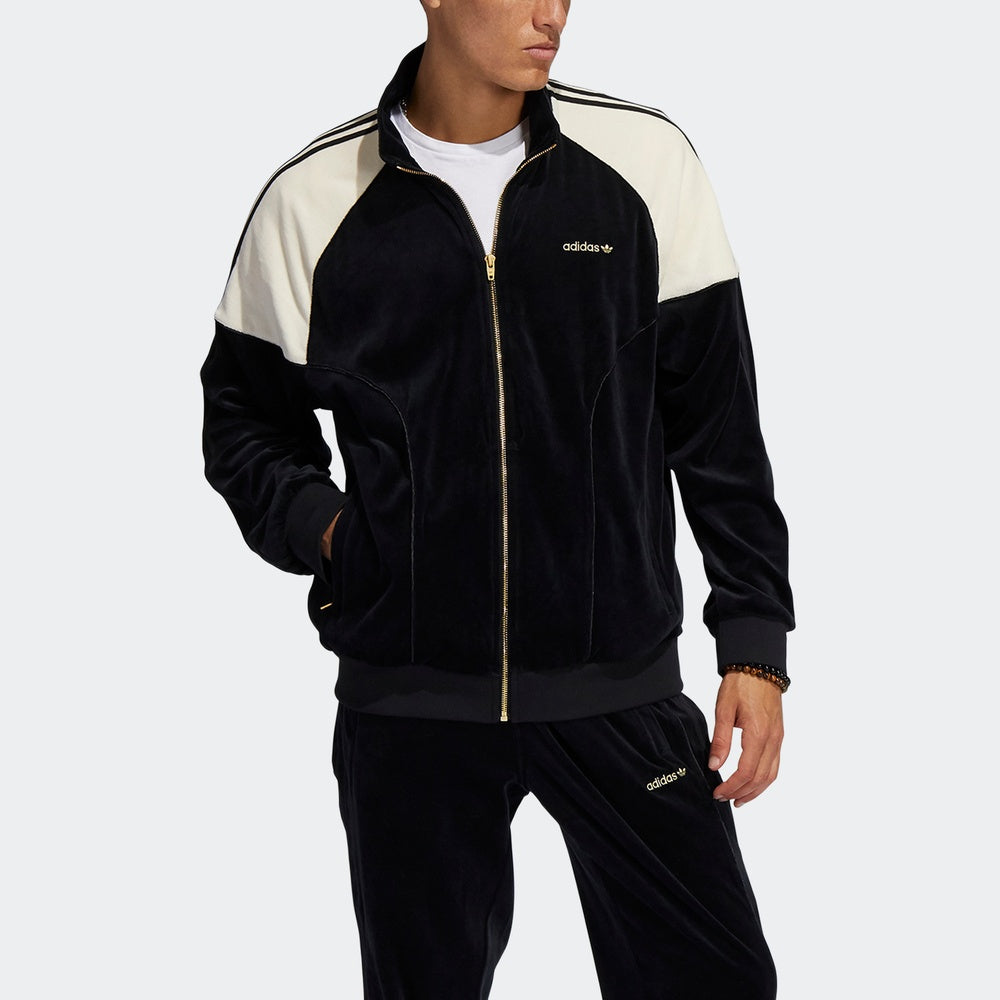 adidas originals Contrasting Colors Sports Stand Collar Logo Jacket Black H31244