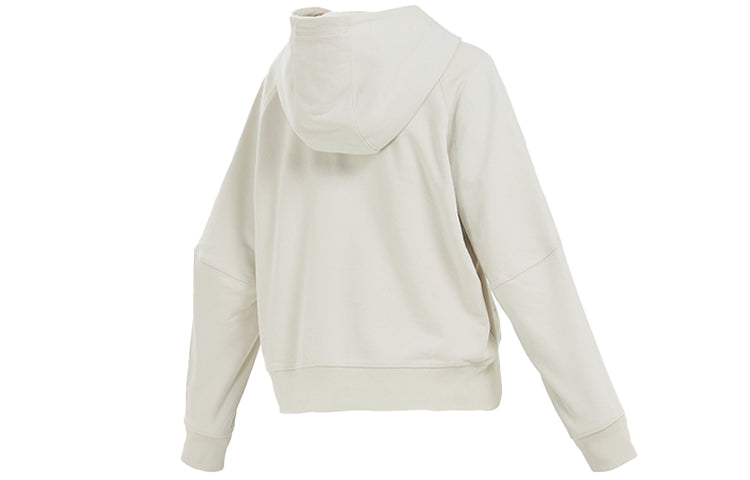 (WMNS) Y-3 Logo Pattern Casual Hooded Zipper White Hoodie GK4417