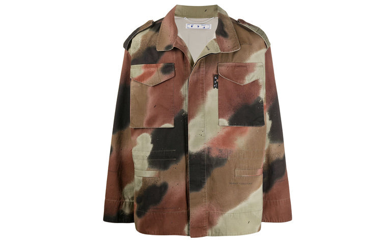 Off-White Arrow Motif Camouflage Shirt Jacket OMEL013E20FAB0016001