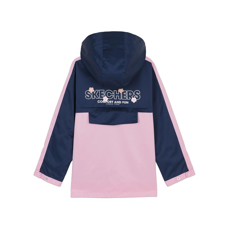 (GS) Skechers Woven Hooded Jacket 'Navy Purple' L121G084