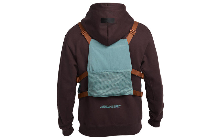 Men's Air Jordan Multiple Pockets Solid Color Logo Detachable Fleece Lined Hooded Jacket Coffee DC9582-203