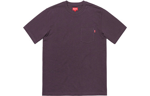 Supreme FW18 S/S Pocket Tee Plum Short Sleeve Purple SUP-FW18-075