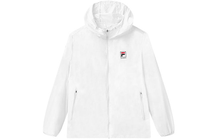 FILA Logo Printing Casual Hoodie Light-Weight Jacket Men's White F51M128712F-WT