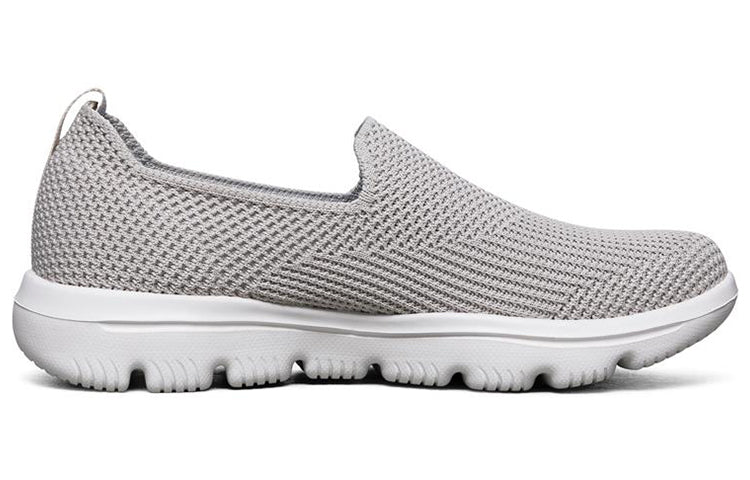 (WMNS) Skechers Go Walk Evolution Ultra Slip-On Shoes Gray/Chestnut 15761-TPE