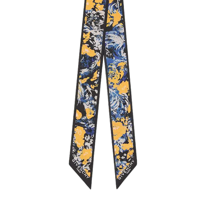 (WMNS) Givenchy SS26 Bandeau in Silk with Floral Print 'Navy Yellow' BG00NZG002-476