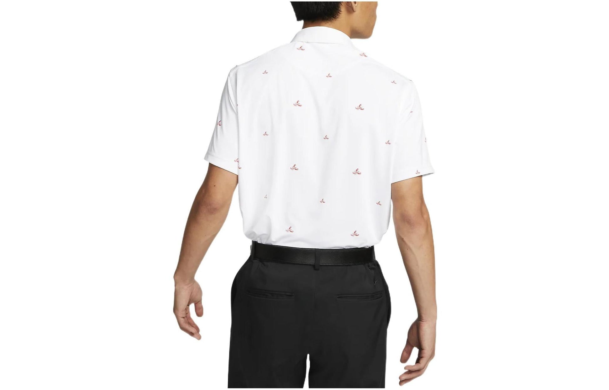 Men's Nike Full Print Golf Short Sleeve polo White Polo Shirt DH0946-100