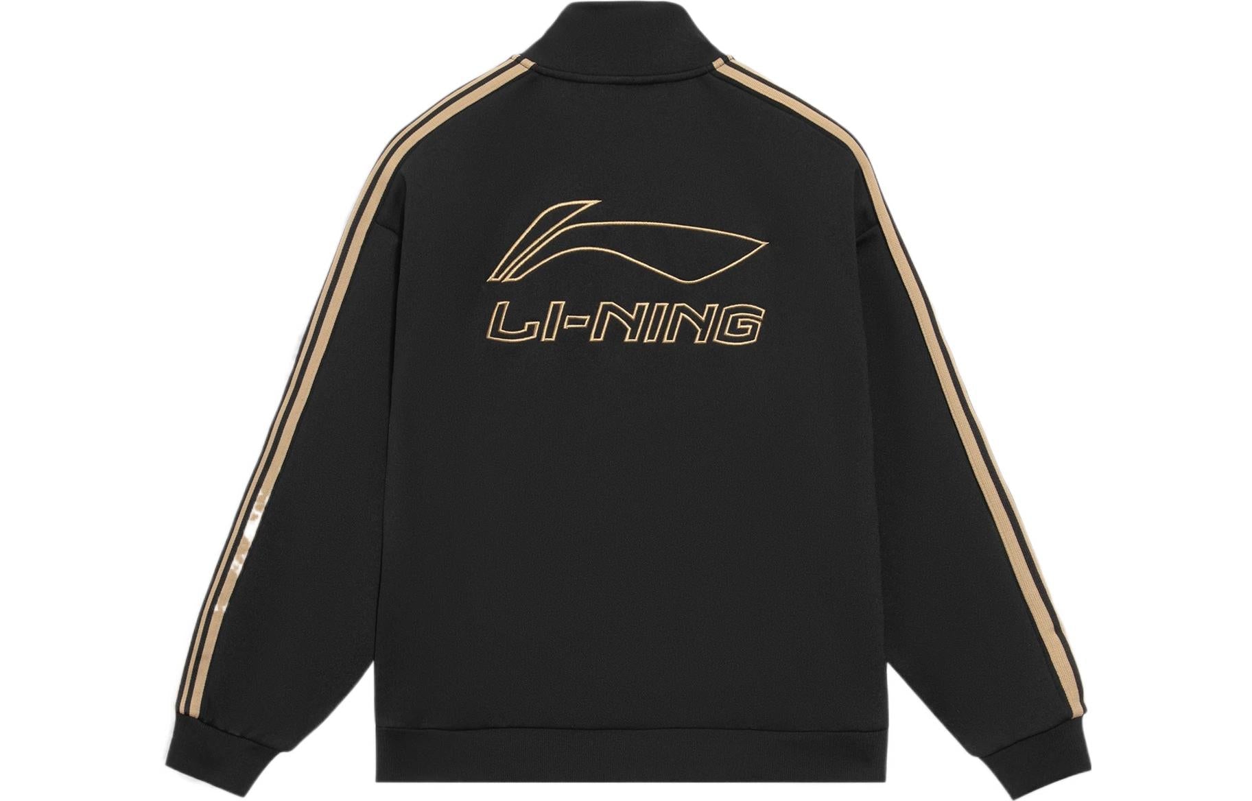 Li-Ning Striped Graphic Jacket 'Black Khaki' AWDS915-1