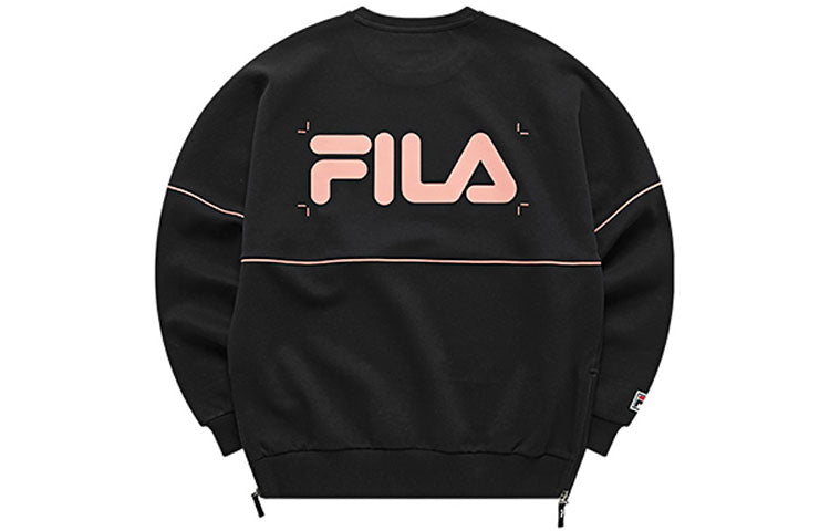 Fila Loose Round Neck Pullover Long Sleeves Unisex Black T11U116205F-BK