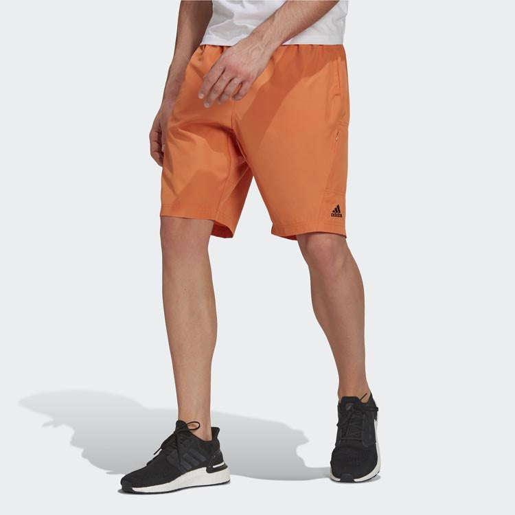 adidas Short O-shape M Logo Sports Loose Shorts Khaki Brown H54031