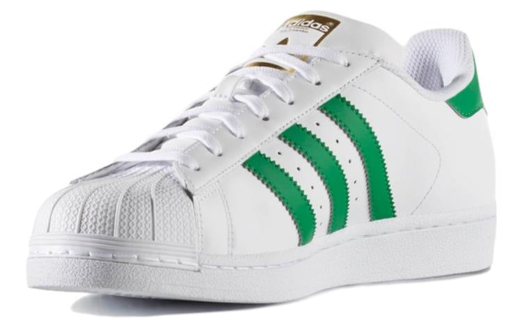 adidas Original Superstar Foundation Shoes 'White Green Gold' BY3715
