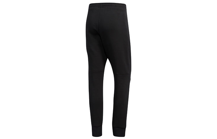 adidas Wj Pt Kn Swt logo Casual Loose Bundle Feet Sports Pants Black FJ0198
