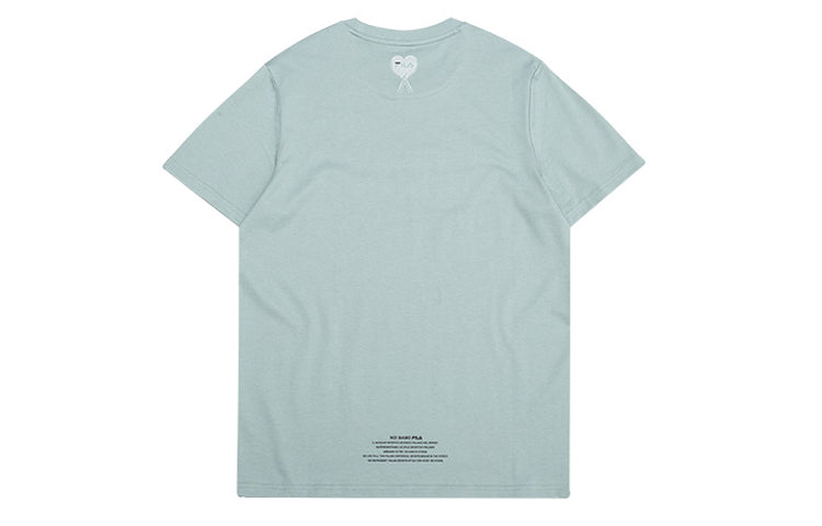 FILA Tennis Alphabet Printing Short Sleeve Gray Green T11M021108F-GN