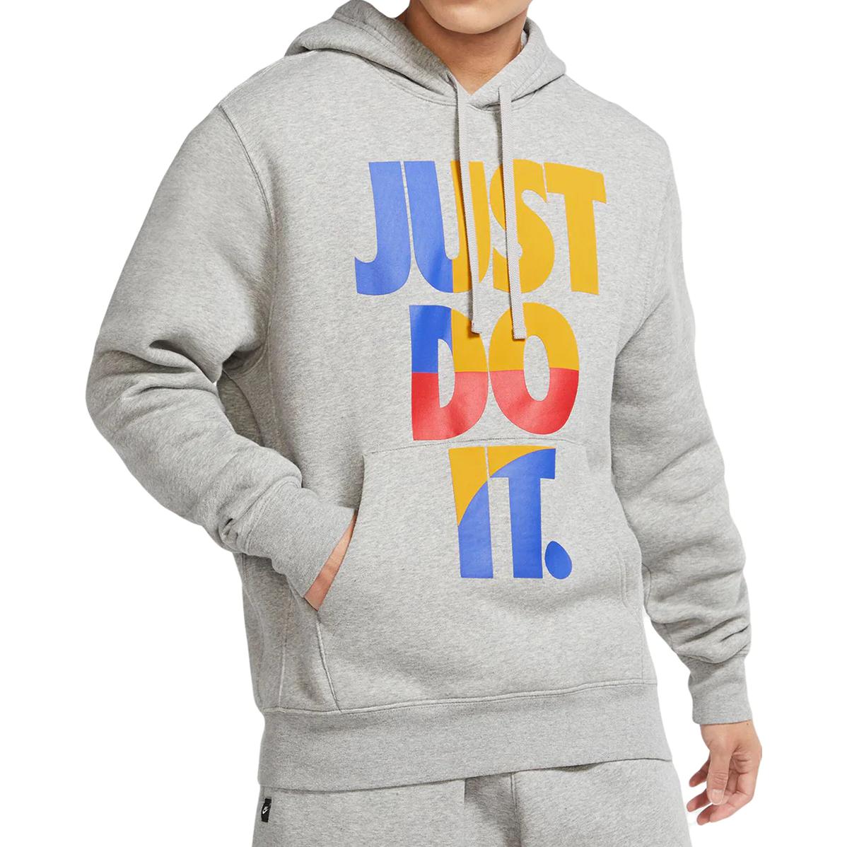 Nike Sportswear Just Do It Pullover Hoodie 'Grey Heather' CU4271-063