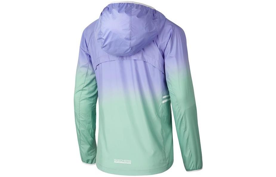 (WMNS) Skechers Full Zip Jacket 'Green Purple' P322W009-02DJ