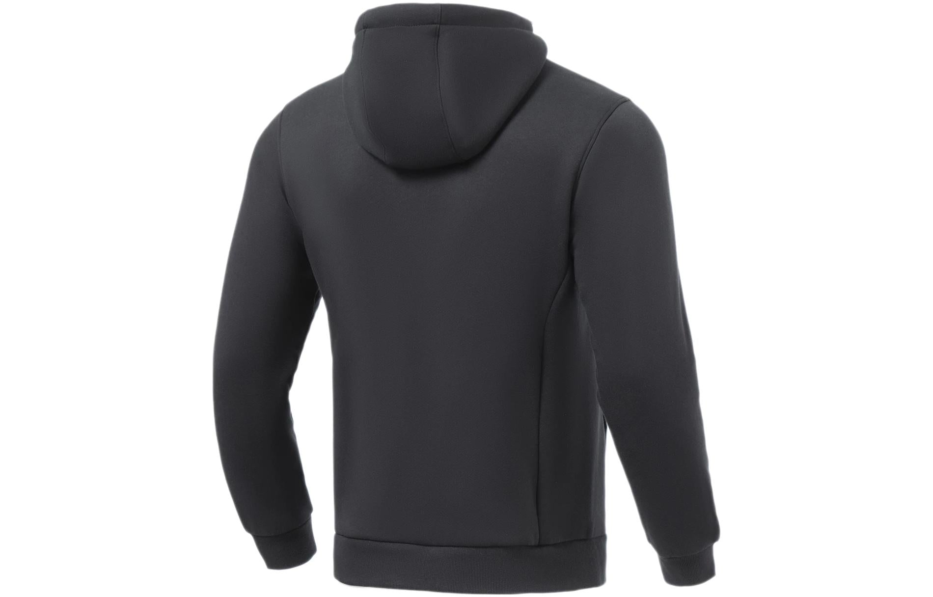 Li-Ning Gym Series Logo Printing Solid Color Fleece Lined Cardigan Jacket 'Black' AWDRE57-1