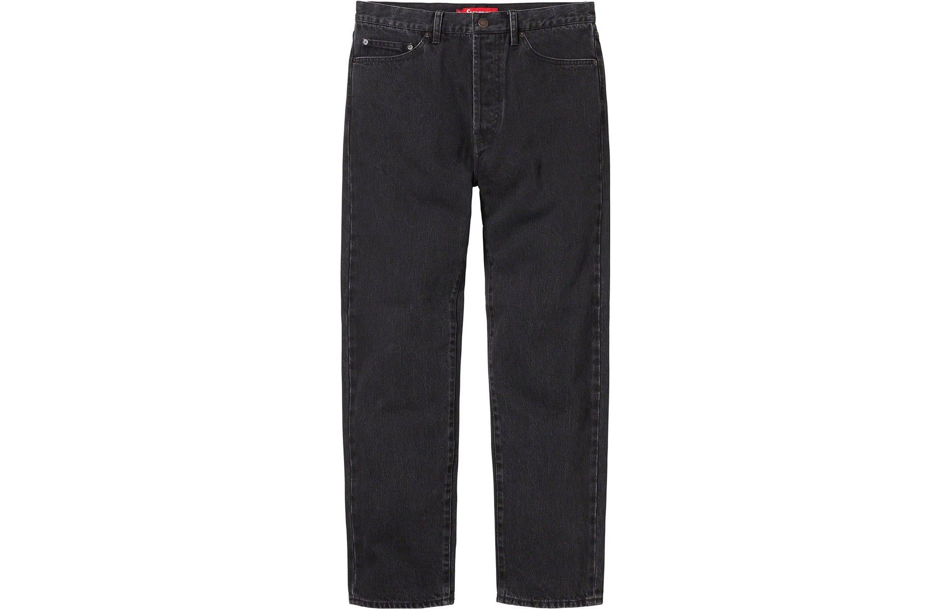 Supreme FW23 Week1 Stone Washed Pants 'Black' SUP-FW23-045