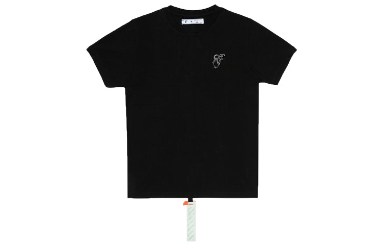Off-White Lunar New Year limited Arrow Round Neck Short Sleeve Ordinary Version Black OMAA027T20JER0281001