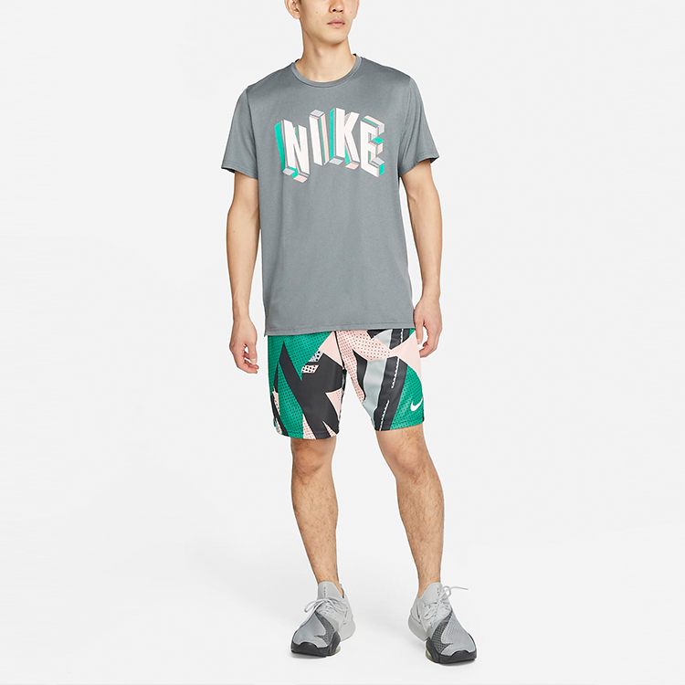 Men's Nike Knit Printing Training Shorts Bleach Coral DM6677-697