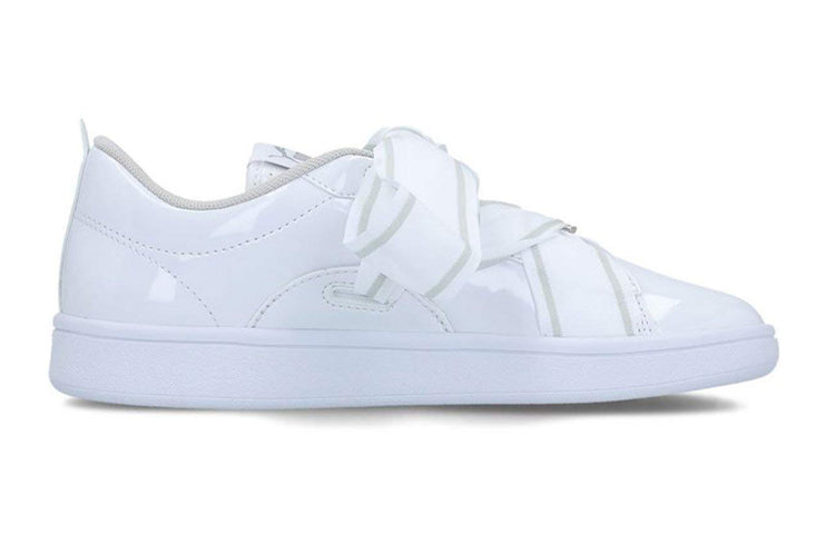 PUMA Smash V2 Buckle Patent Leisure Sneakers K White 369717-03