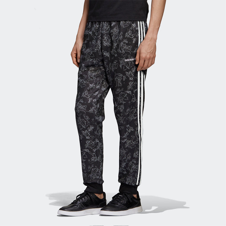 adidas x Disney Goofy Sst Tp Crossover Printing Sports Pants Black GD6028