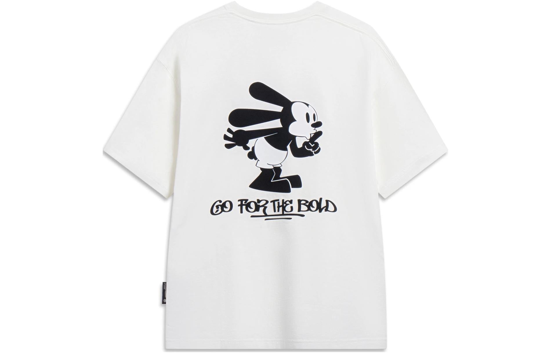 Li-Ning x Disney Graphic T-shirt 'White Black' AHST313-4