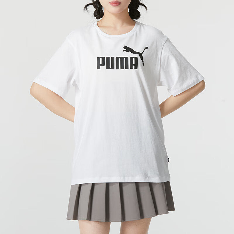 (WMNS) PUMA Logo Graphic T-Shirt 'White Black' 685646-02