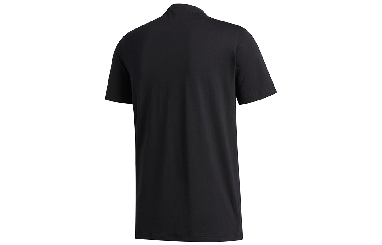 adidas Donovan Logo Basketball Sports Round Neck Short Sleeve Black GE4126