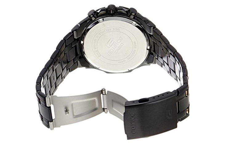 CASIO Waterproof EDIFICE Mens Black/Gold Analog EFR-539BK-1A