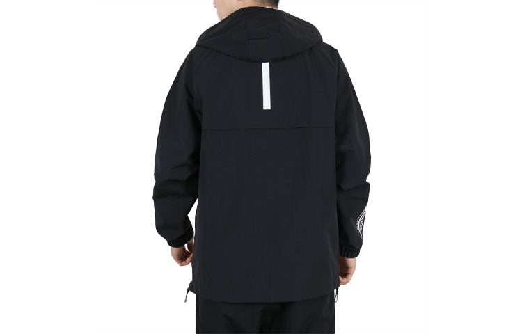 New Balance Hooded Windbreaker Asia Sizing 'Black' AMJ03330-BK