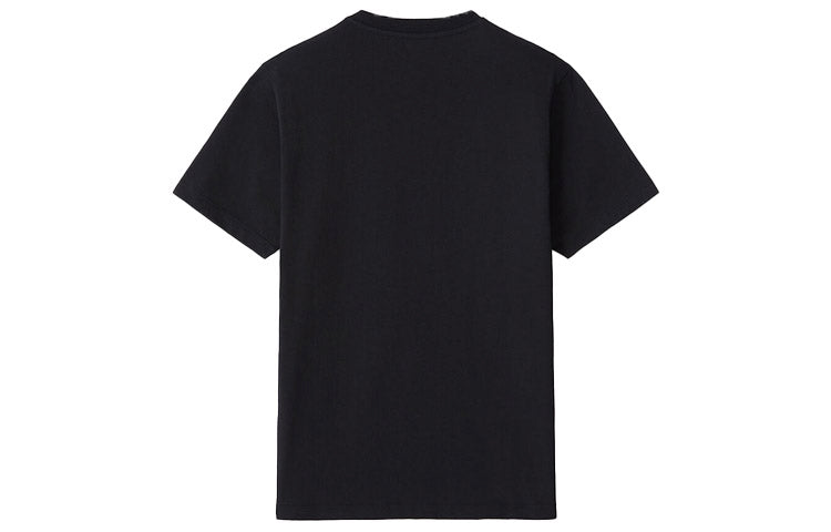 Men's KENZO Animal Pattern Printing Round Neck Short Sleeve Black T-Shirt FA65TS0204YJ-99