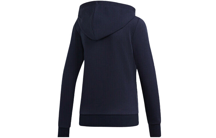 (WMNS) adidas Side Sleeve logo Printing hooded track Jacket Blue DU0648