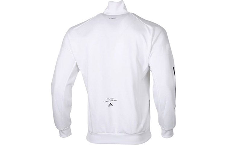 adidas Up-collar Windtight Casual Sports Jacket Men White FM5327