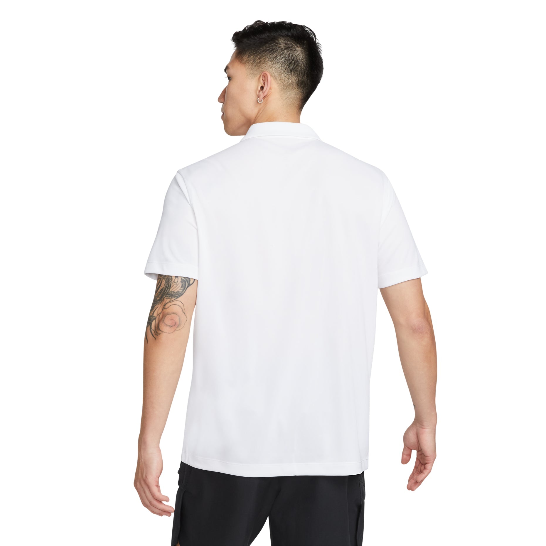 Men's Nike Small Logo Solid Color Short Sleeve White Polo Shirt DH0858-100