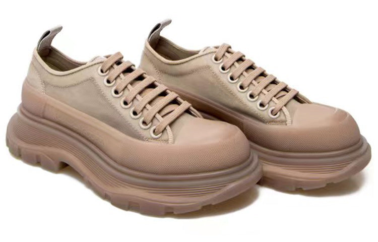 (WMNS) Alexander McQueen Tread Slick Lace Up Polyamide Sneakers 'Tan' 658080W4Q312236