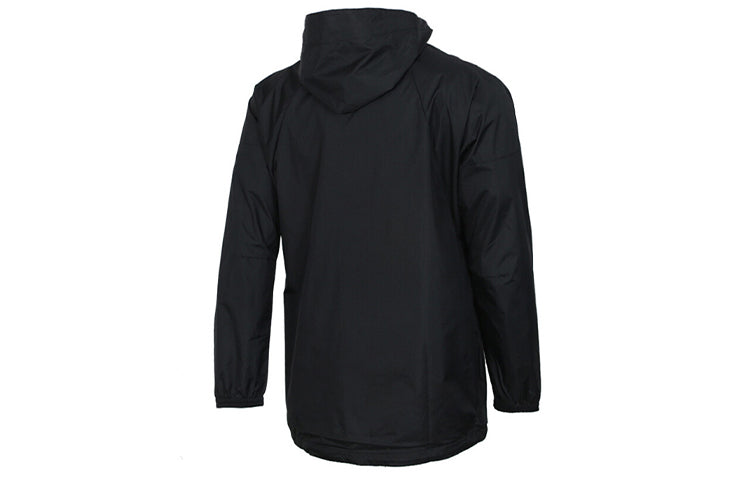 adidas WND JKT Casual Sports hooded Woven Jacket Black DZ0047