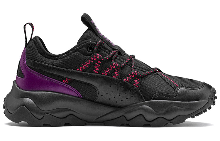 (WMNS) PUMA Ember Low-top Running Shoes Black/Purple/Red 193131-02
