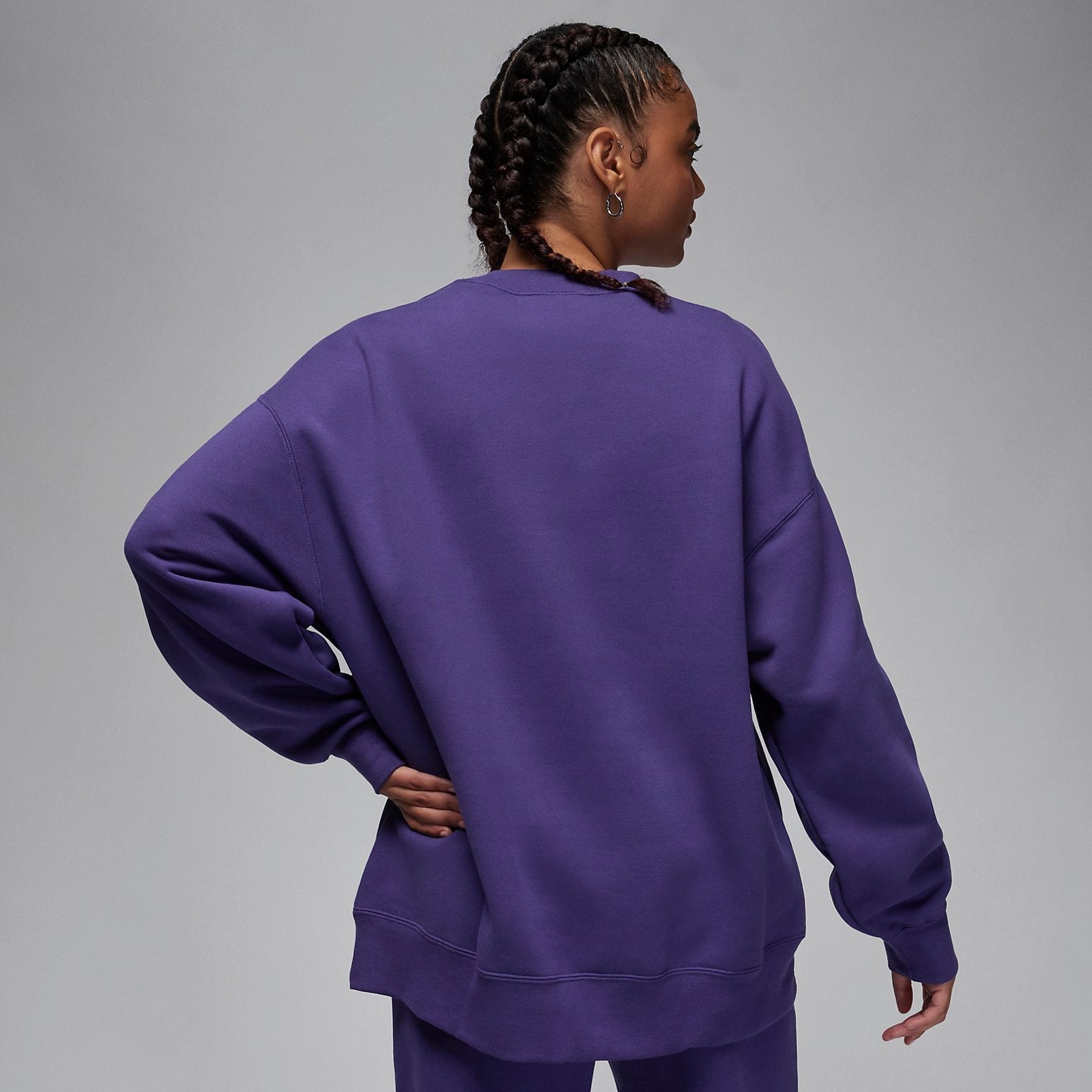 (WMNS) Air Jordan Flight Fleece Crewneck Sweatshirt 'Purple' FB5116-502