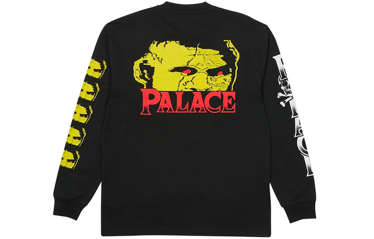 PALACE Zombie Longsleeve Black Alphabet Cartoon Pattern Round Neck Pullover P20LS004