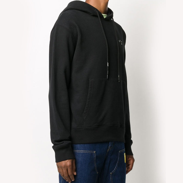 Off-White FW20 Logo Printing Hooded Pullover Men Black OMBB034E20FLE0011001