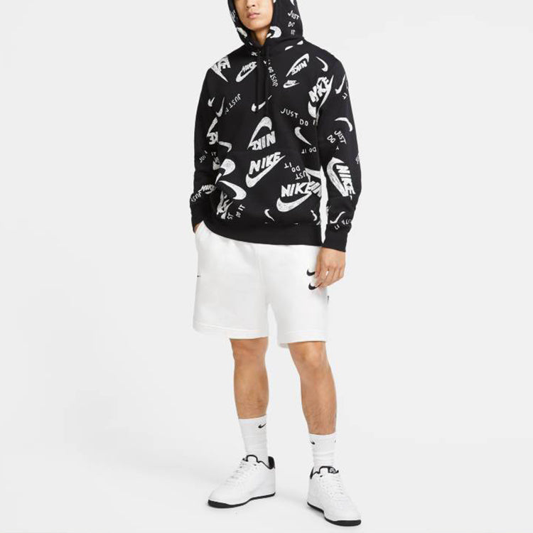 Nike Sportswear Logo Printing Sports Pullover Black CU4341-010