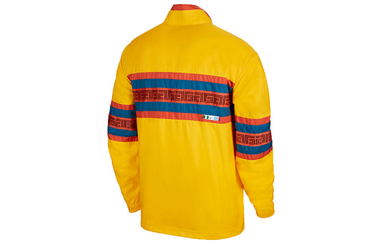 Nike Alphabet Casual Sports Jacket Gold Color CK6246-073