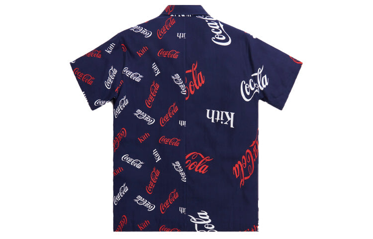 KITH x Coca Cola Printed Camp Collar Shirt 'Navy' KH3848-102