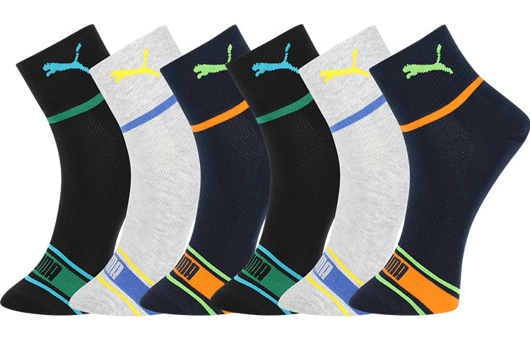 PUMA Sport Socks 3 Pack 'Black Blue Grey Green Orange' 701223917-002