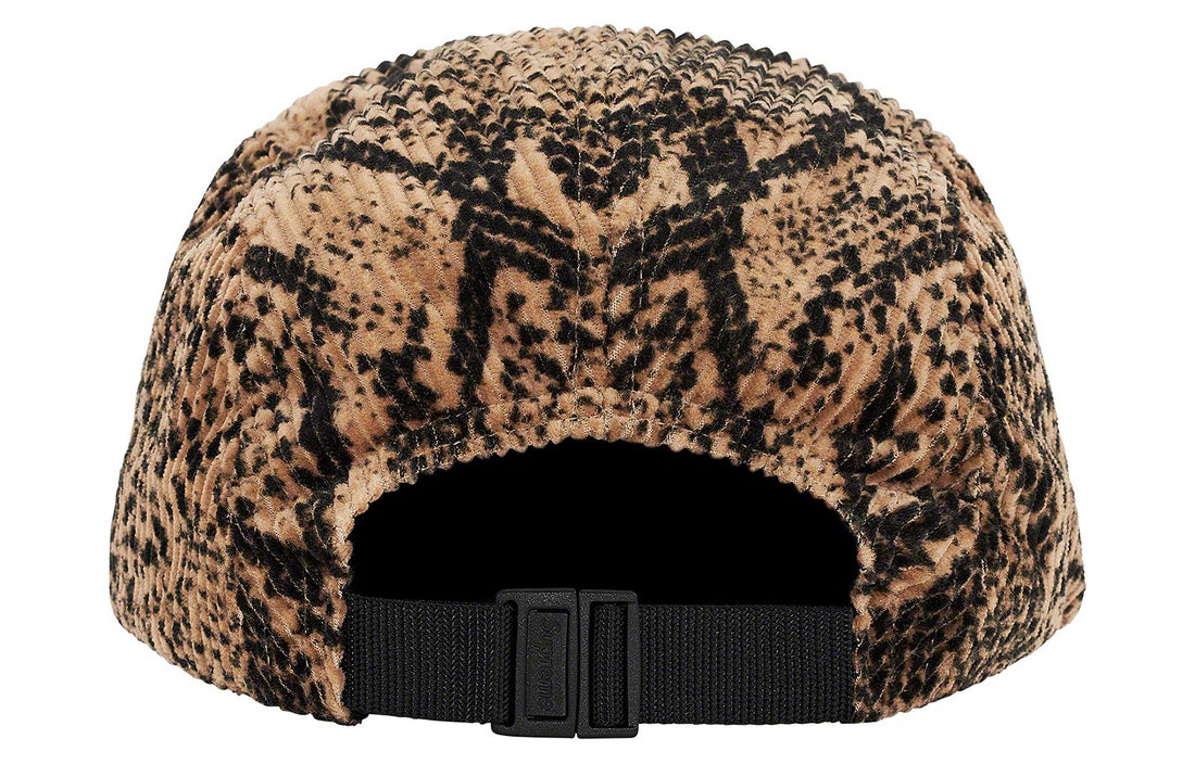 Supreme Snakeskin Corduroy Camp Cap 'Gold Black White' SUP-FW20-127