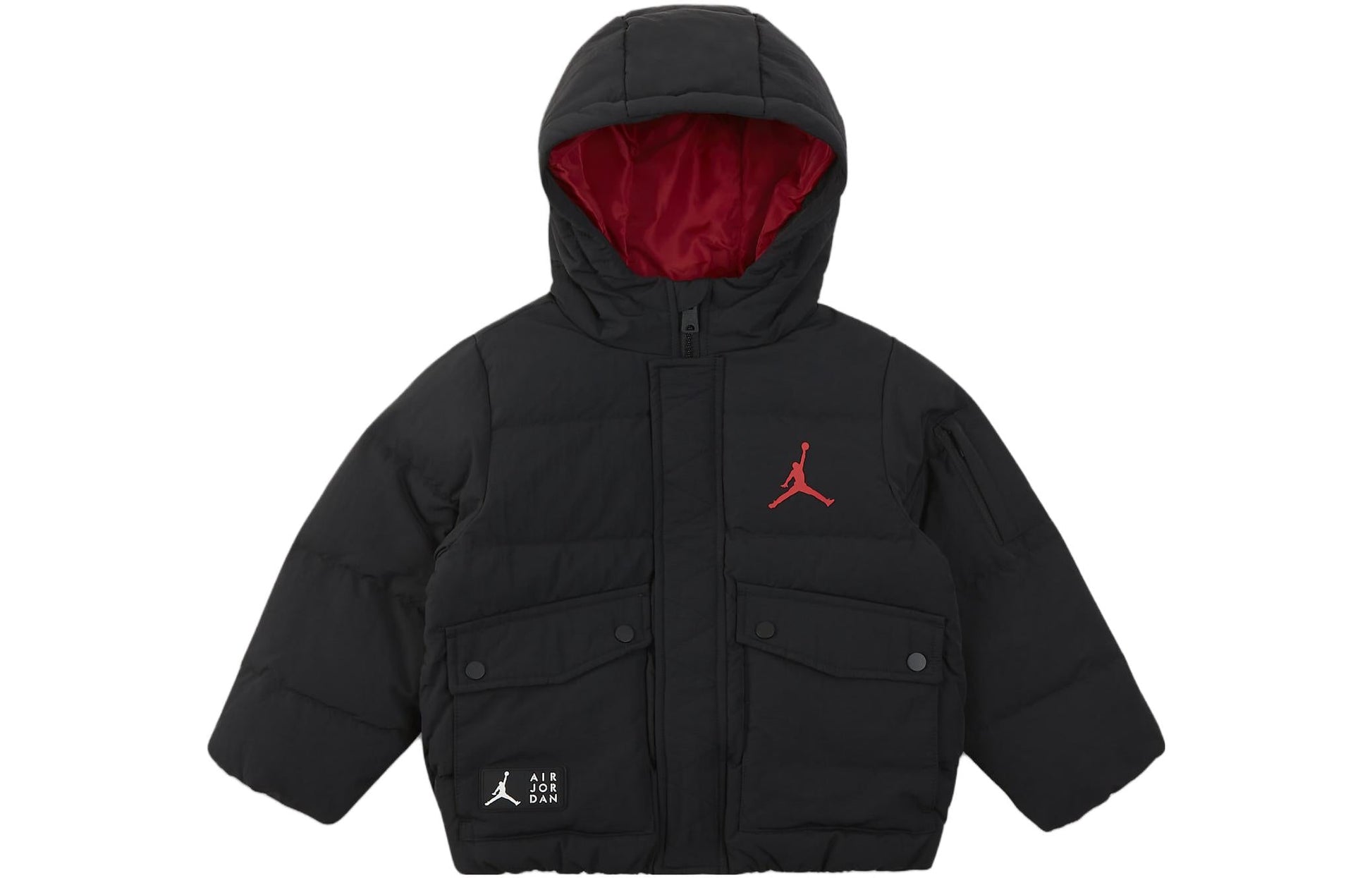 (PS) Air Jordan Air Puffer Jacket 'Black Red' FV2822-010